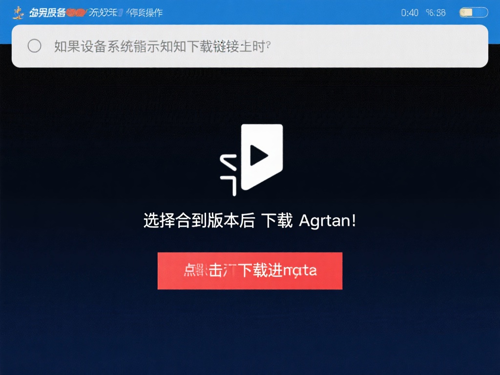点击下载并安装：选择合适版本后下载并安装。如果设备